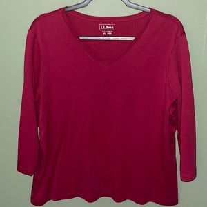 XL L.L. Bean Red long sleeve shirt